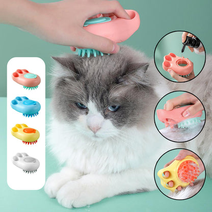 Durable Cat Paw Bath Brush Fine Foaming Labor-saving Cartoon Shape Pet Dog Cat Pet Hair Grooming Brush Reusable Dog Hair Comb Pet Products